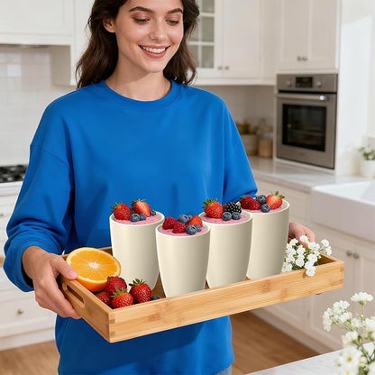 Wheat Straw Unbreakable Cups, Large Cups 20 OZ Set of 6, Alternative to Plastic - Image 9