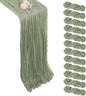 12 Pack Sage Green Cheesecloth Table Runner 17 x 108 Inch | Boho Gauze Cheese by Pepmily