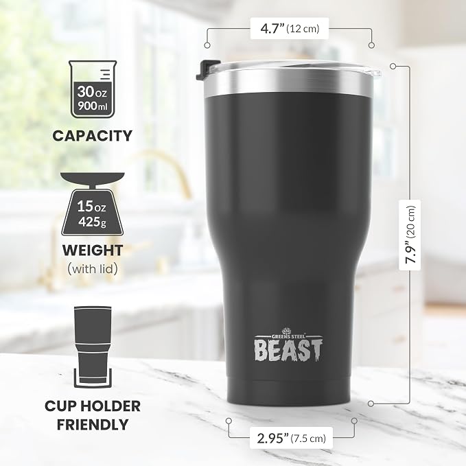 Beast 30 oz Tumbler Stainless Steel Vacuum Insulated Coffee Ice Cup Double Wall - Image 7