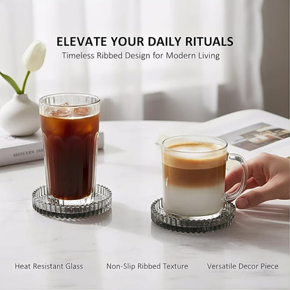 Coasters Set of 6 for Drinks, 3.8 Inch Large Coasters for Coffee Table - Image 3