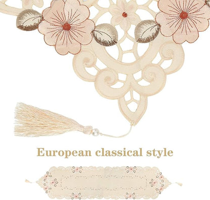 Luxury Table Runners Embroidered Polyester Table Linens - Image 2