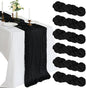 6 Pack 10Ft Black Cheesecloth Table Runner 23 x 120 Inch | Gauze Rustic Boho by CKIKU