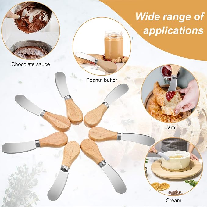 Patelai 12 Pcs 4.7 Inch Cheese Spreader Knives Butter Knife Bulk Stainless - Image 2