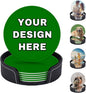 Customized Coasters for Drinks Leather Drink Coaster by YHPHRTA