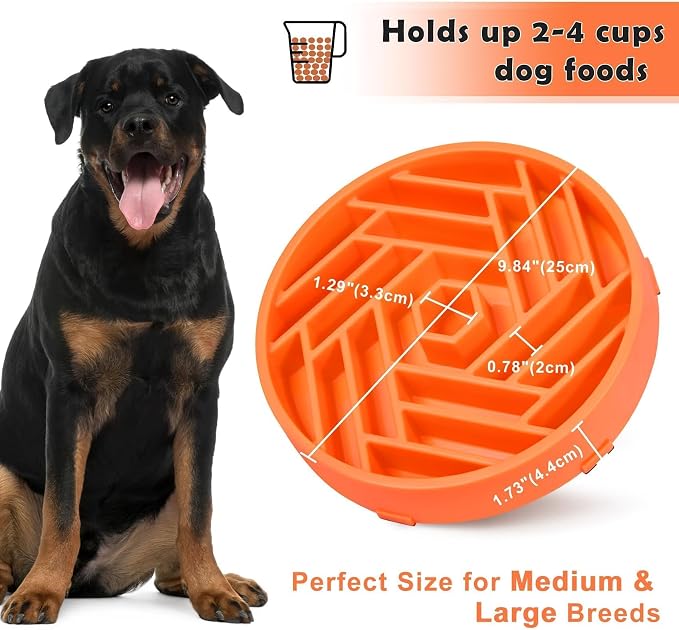 TOBYTO Slow Feeder Dog Bowls Large Medium Breed, Anti-Choking Slow Eating Dog - Image 5