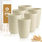 Wheat Straw Cups 6 PCS - 16 OZ Cup Set by BUSOKIP