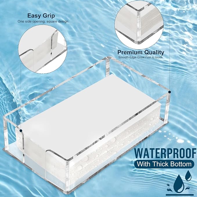 Fengzhe Acrylic Guest Towel Napkin Holder, Disposable Paper Towel Holder - Image 7
