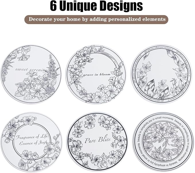 6Pcs Ceramic Coasters Set with Holder - Image 2