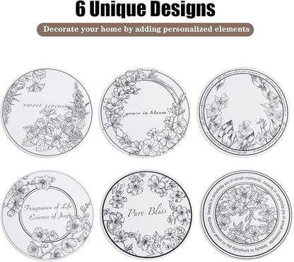 6Pcs Ceramic Coasters Set with Holder - Image 2