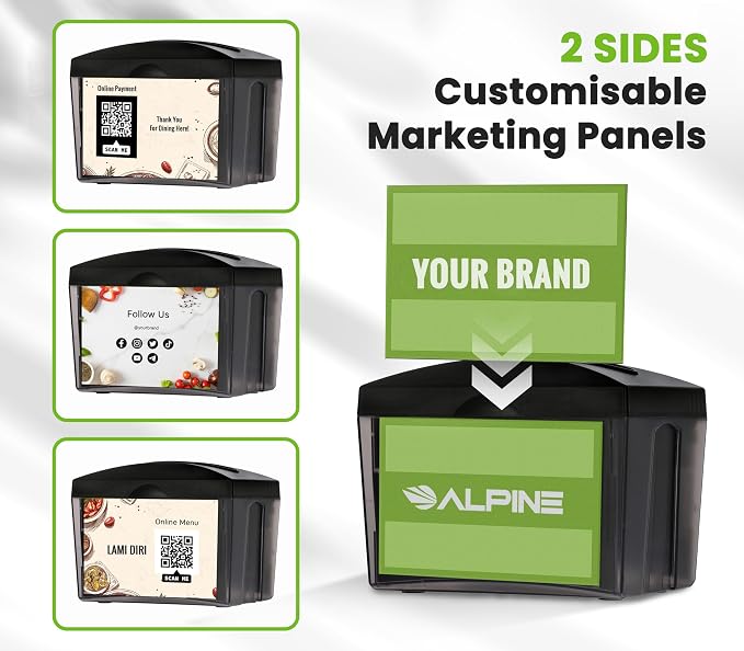 Alpine Tabletop Commercial Napkin Dispenser Restaurant Napkin Holder - Image 3