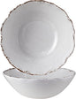 Rustic Melamine Serving Bowls, 12 inch Larger Salad Bowl Set, Farmhouse White by ZAROCRUS