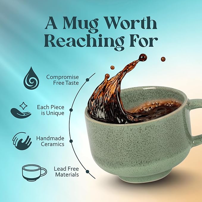 NOVA CERAMICS Ceramic Coffee Mug - 16 oz Coffee Cups - Large Mug - Image 3