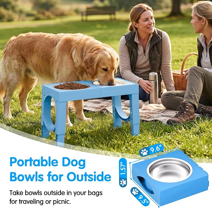 XIAZ Elevated Dog Bowls Large Breed Raised Dogs Bowl Stand Large/Medium Sized - Image 6