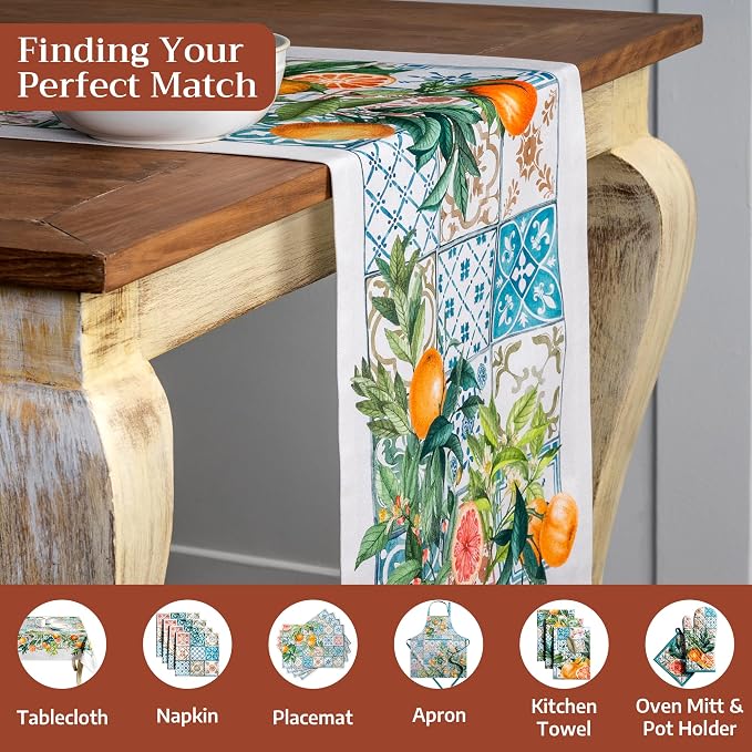 Maison d' Hermine Table Runner 100% Cotton 14.50" x 72" | Table Runners 72 - Image 4