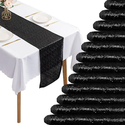 12 Packs Sequin Table Runner Glitter Dining Table Runner by Fivenl