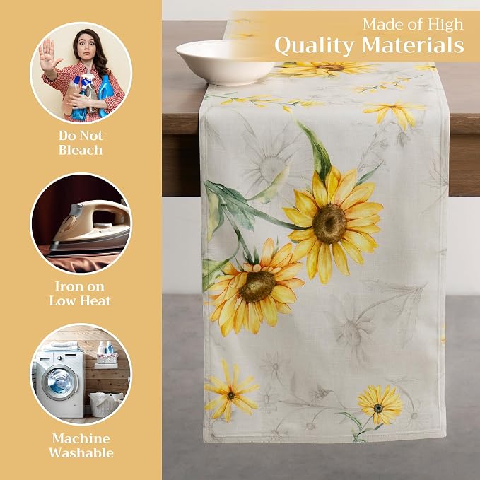 Maison d' Hermine Table Runner 100% Cotton 14.50" x 72" | Table Runners 72 - Image 3