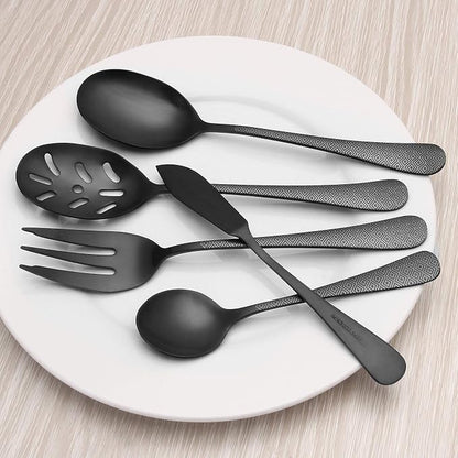 Matte Black Serving Set, sharecook 5-Piece 18/0 Stainless Steel Large Hostess - Image 6