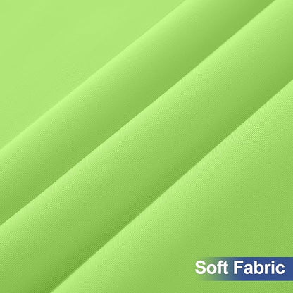 homing 2 Pack Rectangle Table Cloth, Elastic Fitted Fabric Tablecloth Fits for 6 Foot Folding Tables, Washable Table Cover for Picnic, Camping, Indoor & Outdoor (Lime Green, 30" x 72")