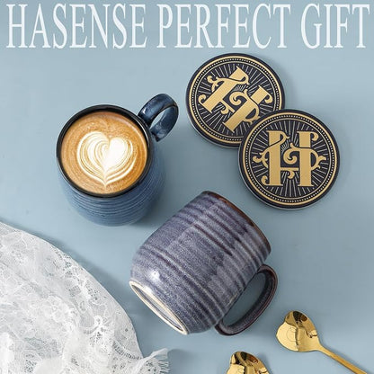 HASENSE Ceramic Coffee Mug Set, 20 Oz Tea Cups - Image 4