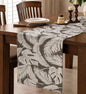 13"x 72" Jacquard Woven Chenille Table Runner, Feather | Exquisite Jacquard by MuseHaus