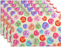Valentine Pink Love Heart Candy Placemats Set of 4 Valentines Seasonal Table Mats Resistant Washable Dinner Mats for Outdoor Home Party Kitchen Dining 12x18 Inch