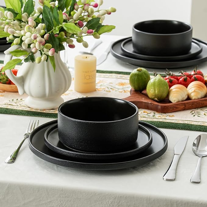 6 Piece Ceramic Plates and Bowls Sets - Image 2