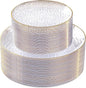 SUT 100Pcs Clear Plastic Plates, Hammered Plates Disposable Heavy Duty by SeeYouTomorrow