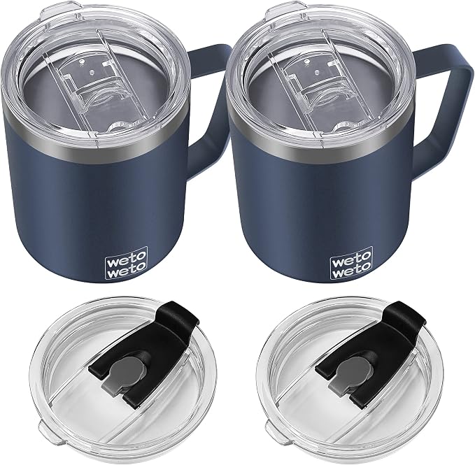 WETOWETO 14 oz Coffee Mug, Vacuum Insulated Camping Mug by Wetoweto