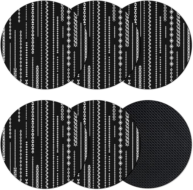 Contemporary Geometric Coasters Set of 6 Absorbent Coasters by Unknown