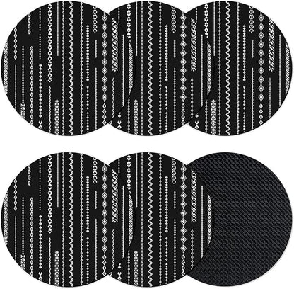 Contemporary Geometric Coasters Set of 6, Absorbent Coasters by Unknown