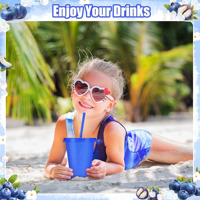 24 Pcs Plastic Tumblers with Lids and Straws, Reusable Cups with Lids Plastic - Image 6