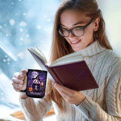 Hyturtle Personalized Halloween Panda Mug, Custom Name Gift - Image 5