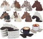 Hushee 12 Pcs Cowhide Coasters Round Natural Leather Cowhide Drink Coasters by Hushee