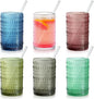 15 oz Colored Hobnail Drinking Glasses by Unknown