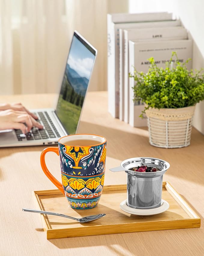 vancasso 18 Oz Tea Infuser Mug - Image 6