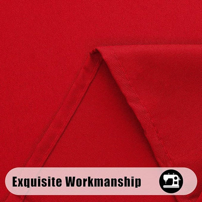 Smiry Rectangle Table Cloth, Waterproof Anti-Scratch Polyester Tablecloth, Decorative Washable Fabric Table Cover for Dining, Buffet, Parties and Outdoor, 54x108, Red