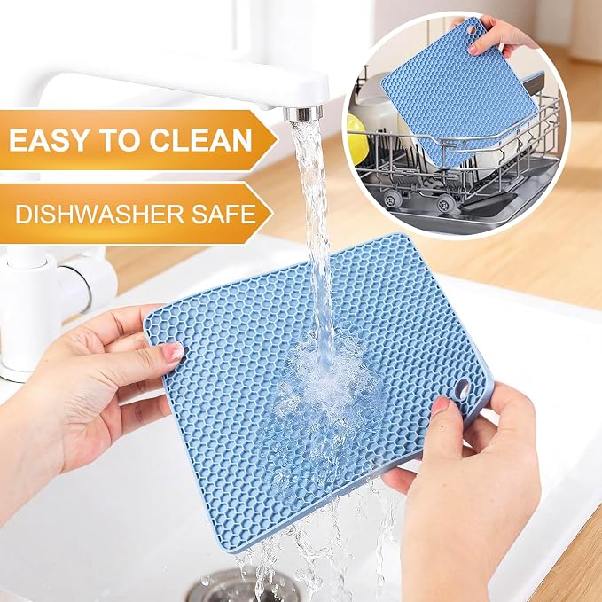4 PCS Heat Resistant Silicone Trivet Mat - Image 6