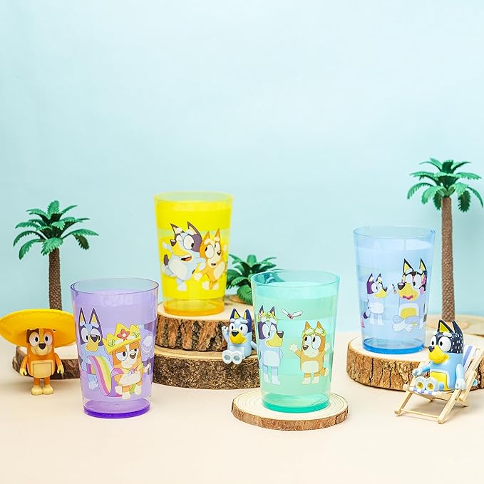 Zak Designs Bluey Nesting Tumbler Set Includes Durable Plastic Cups - Image 2