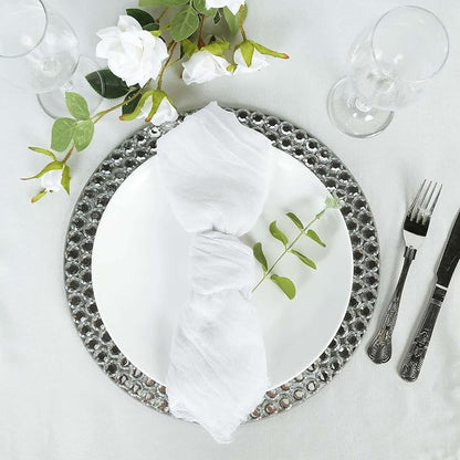 Efavormart 5 Pack | 24"x19" White Gauze Cheesecloth Napkins Cotton Dinner - Image 6