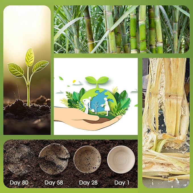 70 Pack 32 OZ Large Compostable Disposable Paper Bowls - Image 3
