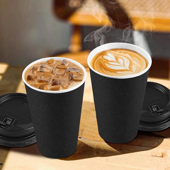 Clawsoff 500 Pack 16 oz Disposable Paper Coffee Cups - Image 4