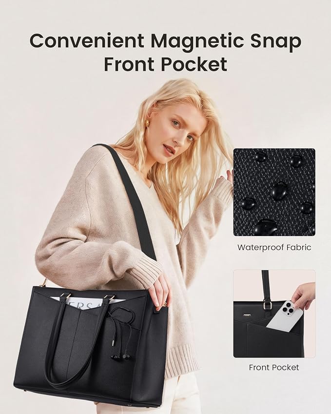 LOVEVOOK Lunch Tote Bag for Women, 3 in 1 Work Bag - Image 7