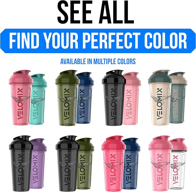 VELOMIX 2 Pack 28oz Protein Shaker Bottle - Image 7
