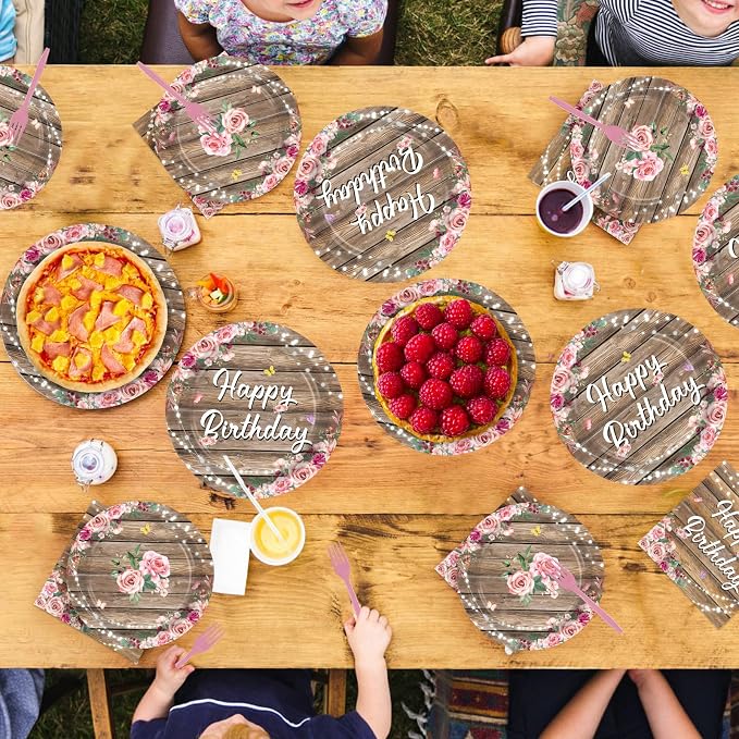 96 Pcs Wooden Birthday Party Decorations - Image 7