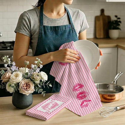 Preppy Pink Leopard Hand Towels - Image 6