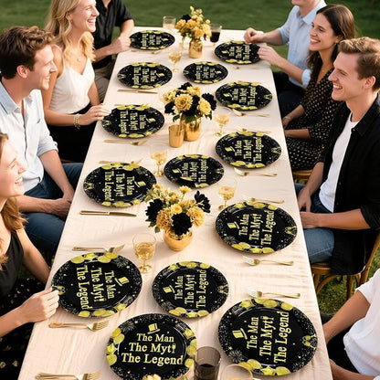 96 Pcs The Man The Myth The Legend Party Decorations, Serves 24 | Mens Birthday - Image 7