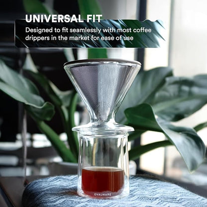 ovalware Double Wall Single Lip Insulated Glass Cup, Cocktails & All Beverages - Image 6