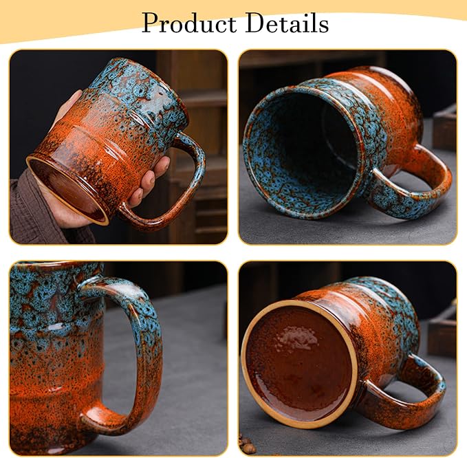 Coffee Mug, 20 Oz Coffee Cups Ceramic Tea Cup Large Coffee Mug - Image 4