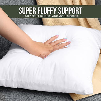 Utopia Bedding Throw Pillows (Set of 1, White) – 14 x 14 Inches Down Alternative Pillows for Bed, Sofa, and Couch - Fluffy Decorative Stuffer Pillow for Indoors & Outdoors