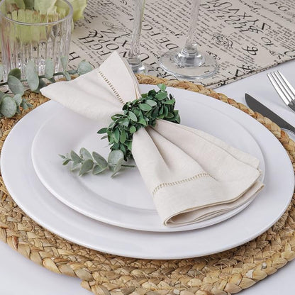Laurel Wreath Napkin Rings Set of 4, Farmhouse Leaf Napkin Ring - Image 2